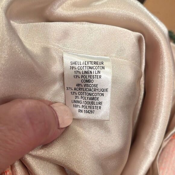 Milly of New York Orange & Tan Tweed Halter Style Dress sz 4 EUC - Picture 9 of 9